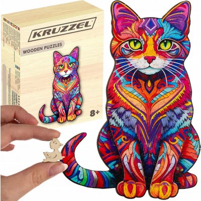 Kruzzel 22878 Dřevěné kočka 38 x 24 cm 130 dílků – Hledejceny.cz