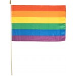 Vlajka na tyčce DUHOVÁ LGBT 30 x 45 cm – Zboží Dáma