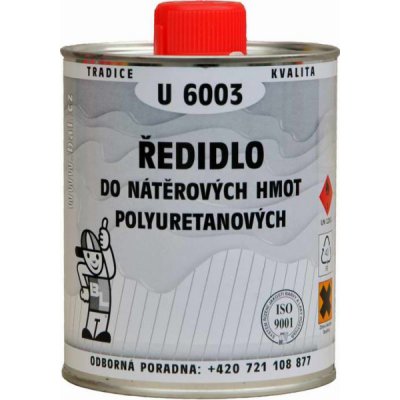 Barvy a laky Hostivař-Teluria ŘEDIDLO U6003 do polyuretanových n.h. 0,75 L bezbarvý – Zboží Mobilmania