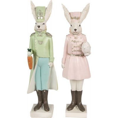 Dekorace zajíc v zelené uniformě a mrkví 7*6*23 cm – Hledejceny.cz