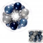 Autronic Ozdoby skleněné modro-bílé barvy pr.4cm 18ks VAK108-4 – Hledejceny.cz