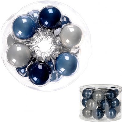 Autronic Ozdoby skleněné modro-bílé barvy pr.4cm 18ks VAK108-4 – Hledejceny.cz
