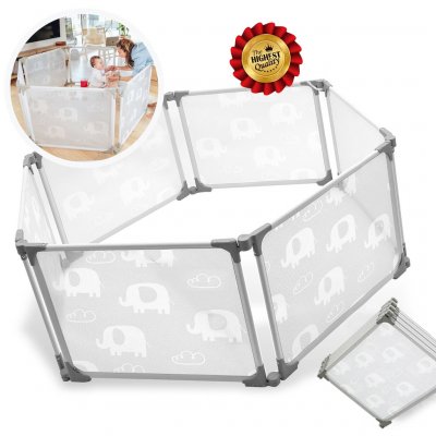iMex Kids ohrádka Premium W5312 Flexible 6v1 šestihranná šedá – Zboží Dáma