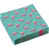 Ubrousky Amscan Ubrousky Plameňáci-Flamingo Paradise 33x33cm 20 ks
