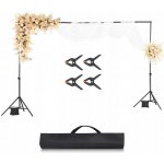 Stojan na fotografické pozadí 357,2x54x198CM, nastavitelná velikost pro studio – Zboží Živě