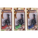 Teddies Pistole Kolt na kapsle 8 ran plast v krabičce 9x16x2 cm – Sleviste.cz