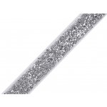 Sametová lurexová stuha šíře 10 mm Varianta: 2 stříbrná, Balení: 1 m – Sleviste.cz
