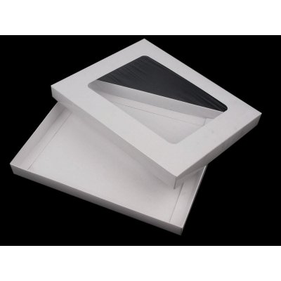 Prima-obchod Papírová krabice s průhledem, barva bílá – Zboží Mobilmania