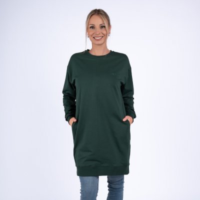 Moniel kojící mikina dlouhá Basic Dark Green – Zboží Dáma