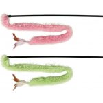 Trixie Udička s plyšovým zeleným ocasem a peřím 48 cm – Zboží Dáma