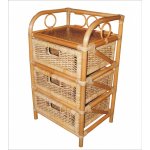 Axin Trading s.r.o. Ratanová 3 zásuvky medová – Zboží Dáma