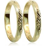 Zlatnictví Zlatíčko Snubní prstýnky ze žlutého zlata 04.P3R1 – Zboží Dáma