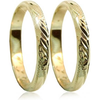 Zlatnictví Zlatíčko Snubní prstýnky ze žlutého zlata 04.P3R1 – Zboží Dáma