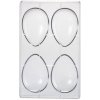 Pečicí forma Martellato Polykarbonátová forma na polovinu čokoládového vejce 4 ksx70g 72x105 mm 20U105N Half Egg Moulds