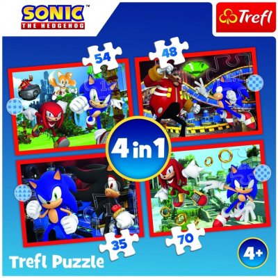 TREFL Sonic Dobrodružná jízda 4v1 35,48,54,70 dílků