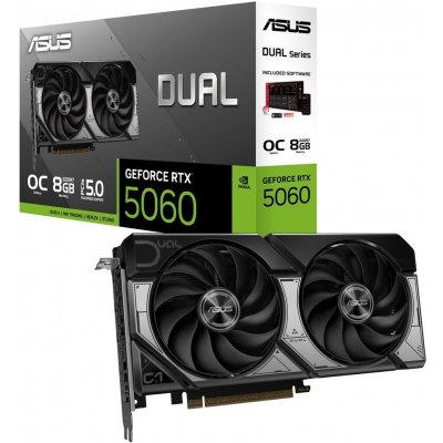 Asus Dual GeForce RTX 5060 OC Edition 8GB GDDR7 90YV0N12-M0NA00 – Zboží Živě