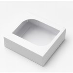 KRAFTHOUSE.EU Dárková krabička bílá čtvercová s okénkem KM-014WO Okno: Srdce – Zboží Dáma