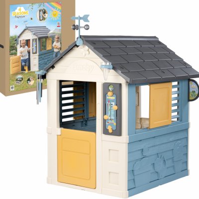 Smoby Domček meteorologicka stanica Štyri ročné obdobia 4 Seasons Playhouse so zvonkohrou vetromerom a zrážkomerom od 24 mes SM810731 – Zboží Mobilmania