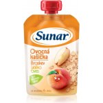 Sunar Ovocná kašička broskev jablko oves 6m+ 120 g – Zboží Dáma