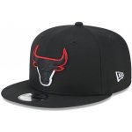 New Era 9FIFTY NBA Split Logo Chicago Bulls Black / Scarlet – Zboží Mobilmania