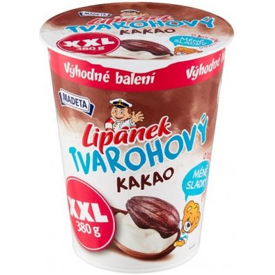 Madeta Lipánek tvarohový kakao XXL 380 g – Zboží Dáma