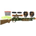 Teddies pistole puška se zaměřovačem plast 51cm + pěnové náboje 8ks brýle na kartě 21x62x3cm – Sleviste.cz