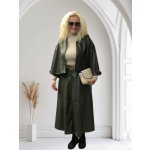 Koženkové paleto krátké Khaki – Zboží Dáma