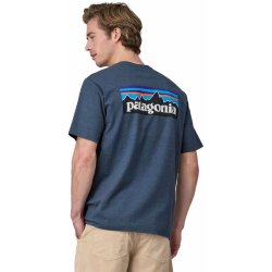 Patagonia Men's P-6 Logo Responsibili-Tee Utility Blue