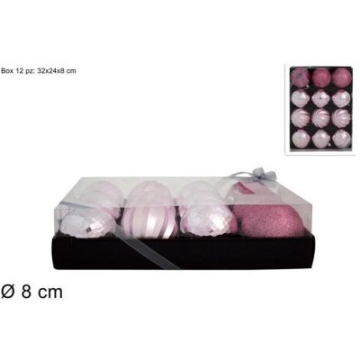 PROHOME Koule vánoční 8cm 12ks – Hledejceny.cz