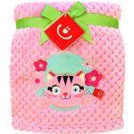 Bobobaby Deka dětská růžová kočička KCSN 11 – Zboží Dáma