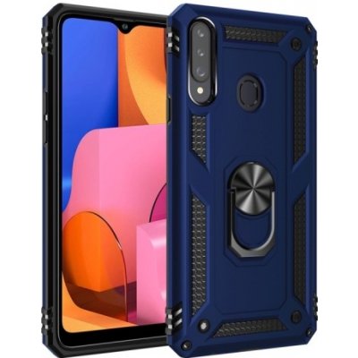 Pouzdro Shockproof Protective Case Samsung Galaxy A20s SM-A207 modré s kroužkem – Hledejceny.cz