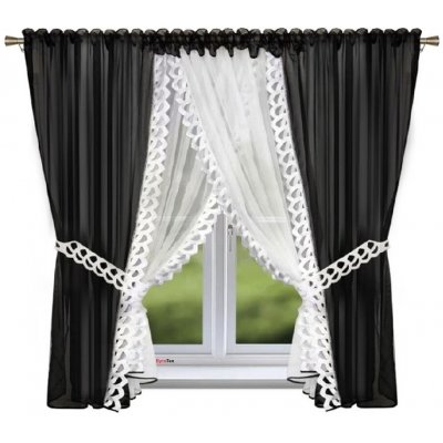 Fliying Komplet LG 258 černá/bílá, 400 x 160 cm – Hledejceny.cz
