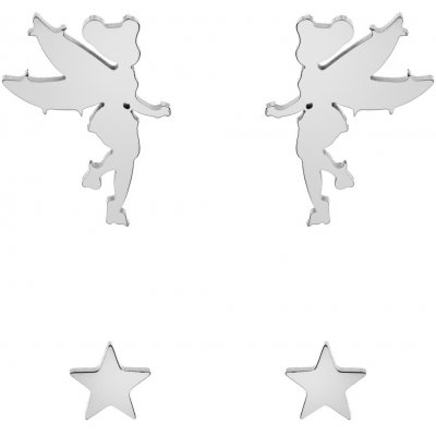 Disney set dětských náušnic Zvonilka ocelový S600148L-B.CS – Zboží Dáma