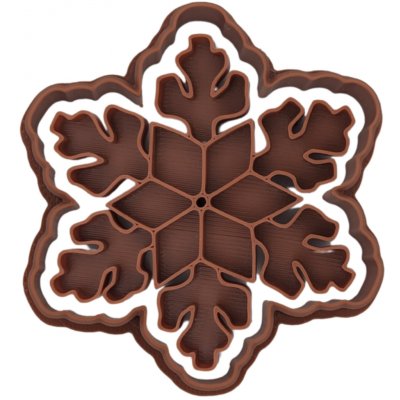 Vykrajovátko s razítkem Vločka vánoční hvězda | 3D formička na Vánoční cukroví – Zboží Dáma