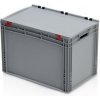 Úložný box HTI Plastová EURO přepravka 600x400x435 mm s víkem MC-3877