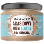 ALLNATURE Arašídový krém s bílou čokoládou a kokosem 220 g – Zboží Dáma