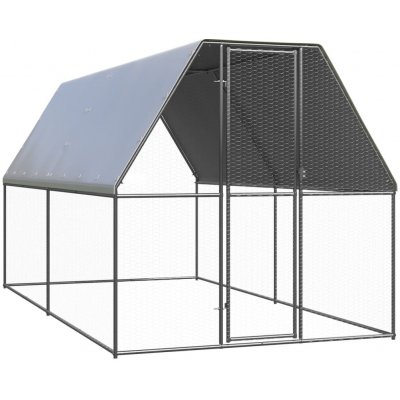 vidaXL Venkovní klec pro kuřata 2 × 4 × 2 m pozinkovaná ocel stříbrná a stříbrnošedá 9799.3154371 – Hledejceny.cz