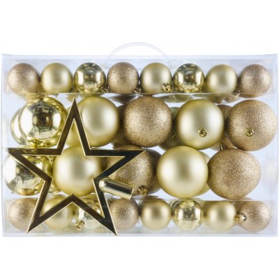 LIVARNO home Ozdoby na vánoční stromek 68dílná sada zlatá – Zboží Dáma