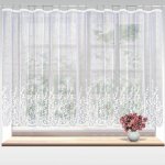Forbyt Žakárová záclona CALLISIA 607414, listy, s bordurou, výška 140cm (v metráži) – Zboží Mobilmania