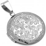Šperky4U Ocelový přívěsek kulatý medailon otevírací OPP1572 – Zboží Mobilmania