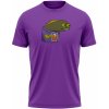 Pánské Tričko MemeMerch tričko Long Neck Fish Dark Purple
