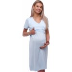 Těhotenská košilka s decentními otvory na kojení 1C4032 modrá – Zboží Dáma