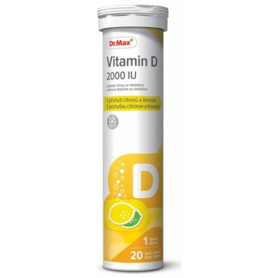 Dr. Max Vitamin D 2000 IU 20 šumivých tablet – Hledejceny.cz