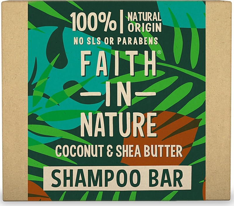 Faith in Nature tuhý šampon kokos a bambucké máslo 85g