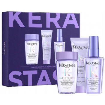 Kérastase Blond Absolu Discovery sada pro zesvětlené vlasy Bain Lumiere 80 ml + Cicaflash 75 ml + olej Cicaextreme 50 ml