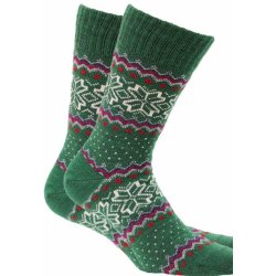 Dámské ponožky AKRYL/VLNA zelená