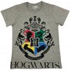 Dětské tričko Setino Dětské tričko Harry Potter Hogwarts světle šedé