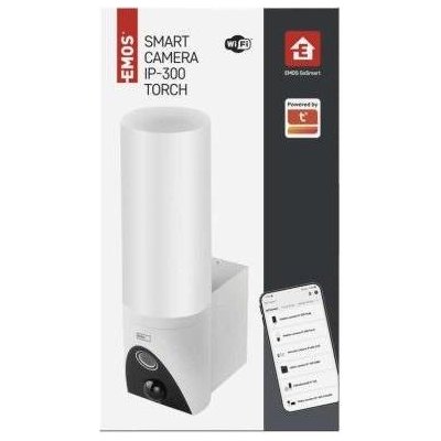 EMOS H4054 GoSmart Venkovní otočná kamera IP-300 TORCH s wifi a světlem, bílá – Zboží Mobilmania