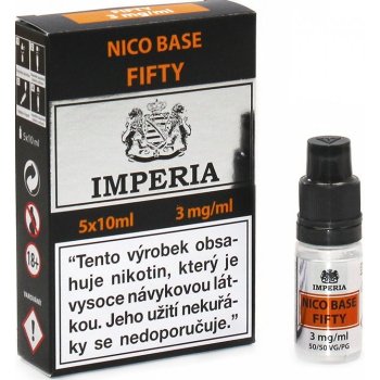Nikotinová báze Imperia (50/50): 5x10ml / 3mg