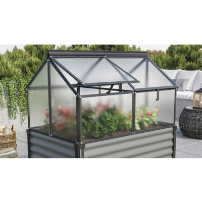 Vitavia Gaia Jumbo polykarbonát 4 mm 119 x 83 x 38/72 cm černé – Zboží Dáma